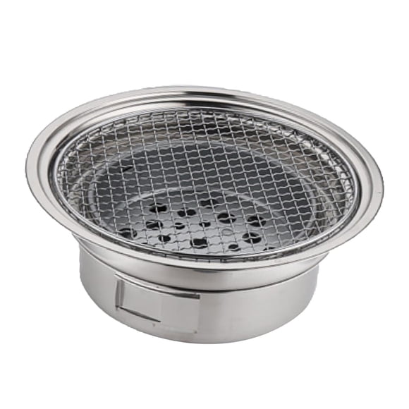 Parrilla de mesa japonesa para barbacoa, estufa de barbacoa redonda portátil, estufa de carbón para alimentos con parrilla para Robata, Yakitori, , S S