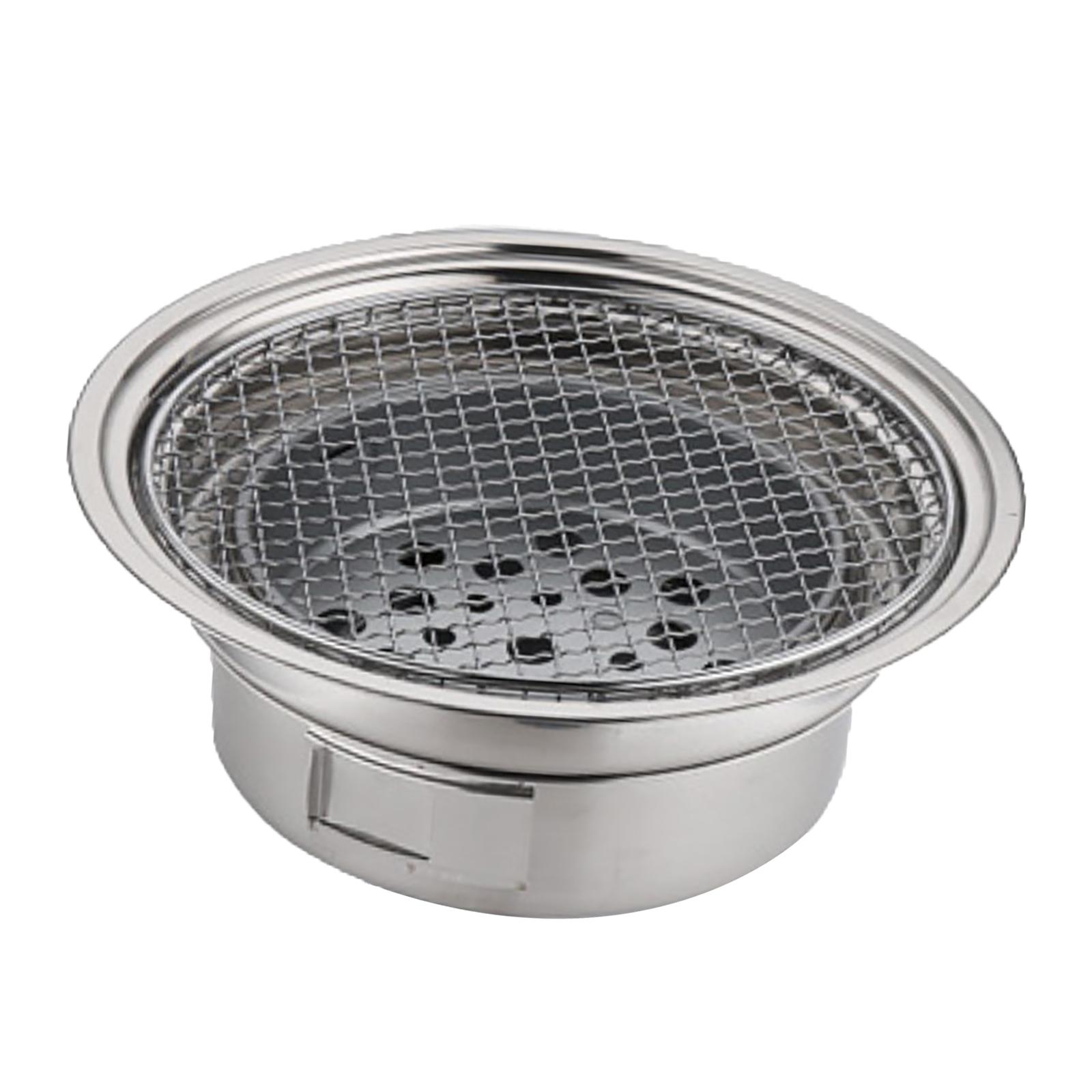 Magideal - Parrilla De Mesa Japonesa Para Barbacoa, Estufa De Barbacoa Redonda Portátil, Estufa De Carbón Para Alimentos Con Parrilla Para Robata, Yakitori, , S S