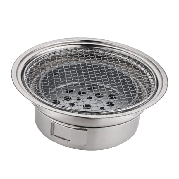 Parrilla de mesa japonesa para barbacoa, estufa de barbacoa redonda portátil, estufa de carbón para alimentos con parrilla para Robata, Yakitori, , S S