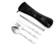 thumbnail image 1 of XmhyTop Juego de 4 Piezas Cubiertos de Cocina de Negro con Bolsa de Almacenamiento, Acero Inoxidable, Moderno y Funcional,Estilo A, 1 of 5