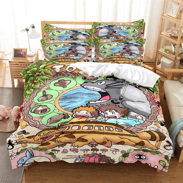 x2050 Bed SheetsCartoon Bedding Set Duvet Cover Set Bedding Digital Printing Bed Linen Size Bedding Set Fashion Design bed cover set 3-Piece Bedding Set (1 Duvet Cover + 2 Pillow Shams) nj2050