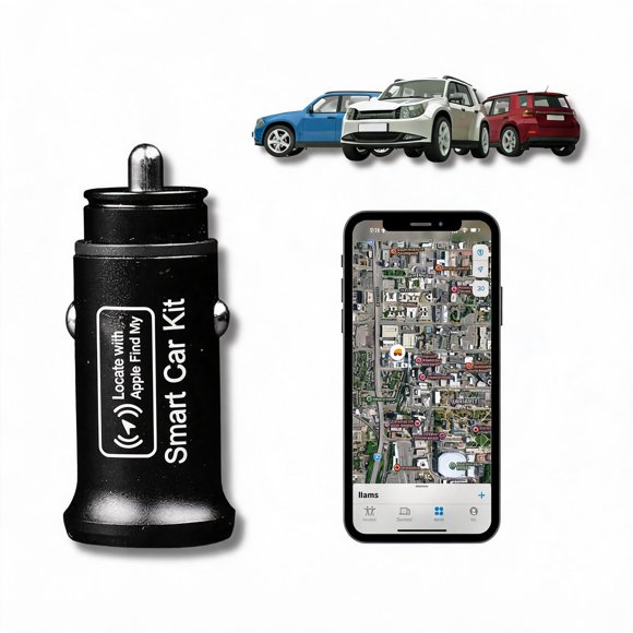 Cargador de coche AccuGPS AP200 USB‑C/USB‑A con localizador GPS