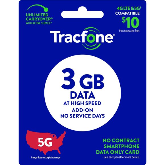 Tarjeta SIM Tracfone de 3 GB (Física)