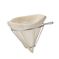 Bothyi - Filtro De Café De Tela De Franela, Colador, Embudo De Acero Inoxidable Para Acampar En Casa