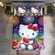 thumbnail image 1 of Hello Kitty Watermelon Fireworks 3 Pieces Duvet Cover Set Full Size Super Soft Fade Resistant Microfiber, 1 of 4