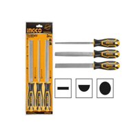 Set Juego 3 Limas Escofinas Ingco 8 Pulg Madera Industrial