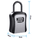 thumbnail image 3 of Caja de seguridad porta llave con candado y clave, gris, 3 of 3