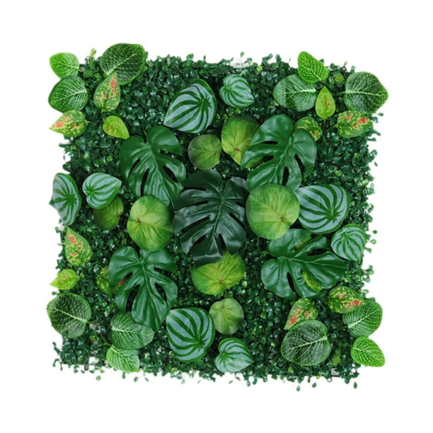 Panel de Pared de Césped Artificial de 19" X 19", Panel de Pared de Seto, Cerca de Privacidad, Fondo de Vegetación, Decoración de Pared para Bodas, Fe Estilo B