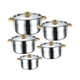 thumbnail image 5 of Juego De Utensilios De Cocina De 5x, Olla Para Salsa, Acero Inoxidable, Para El Hogar, Restaurante, Senderismo, Mangos Dorados, 5 of 5
