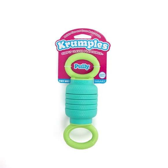 Juguete de trituración sensorial KRUMPLES Pully Teal para más de 10 millones de niños