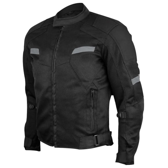 Chaqueta de moto Vance Leather Viper de malla reflectante para hombre