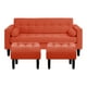 thumbnail image 1 of Sofa Retro 3c + 2 Pouf Felpa 00 Naranjo, 1 of 6