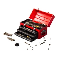 Magideal - Almacenamiento De Herramientas De Caja De Herramientas 1: 6, Juego De Simulación, Mini Muebles Para Figuras De Acción De 12 Pulgadas Modelo De Muñecas Rojo