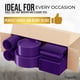 thumbnail image 3 of Juego de vajilla de fiesta desechable, 350 piezas, color morado para 50 invitados, 3 of 7
