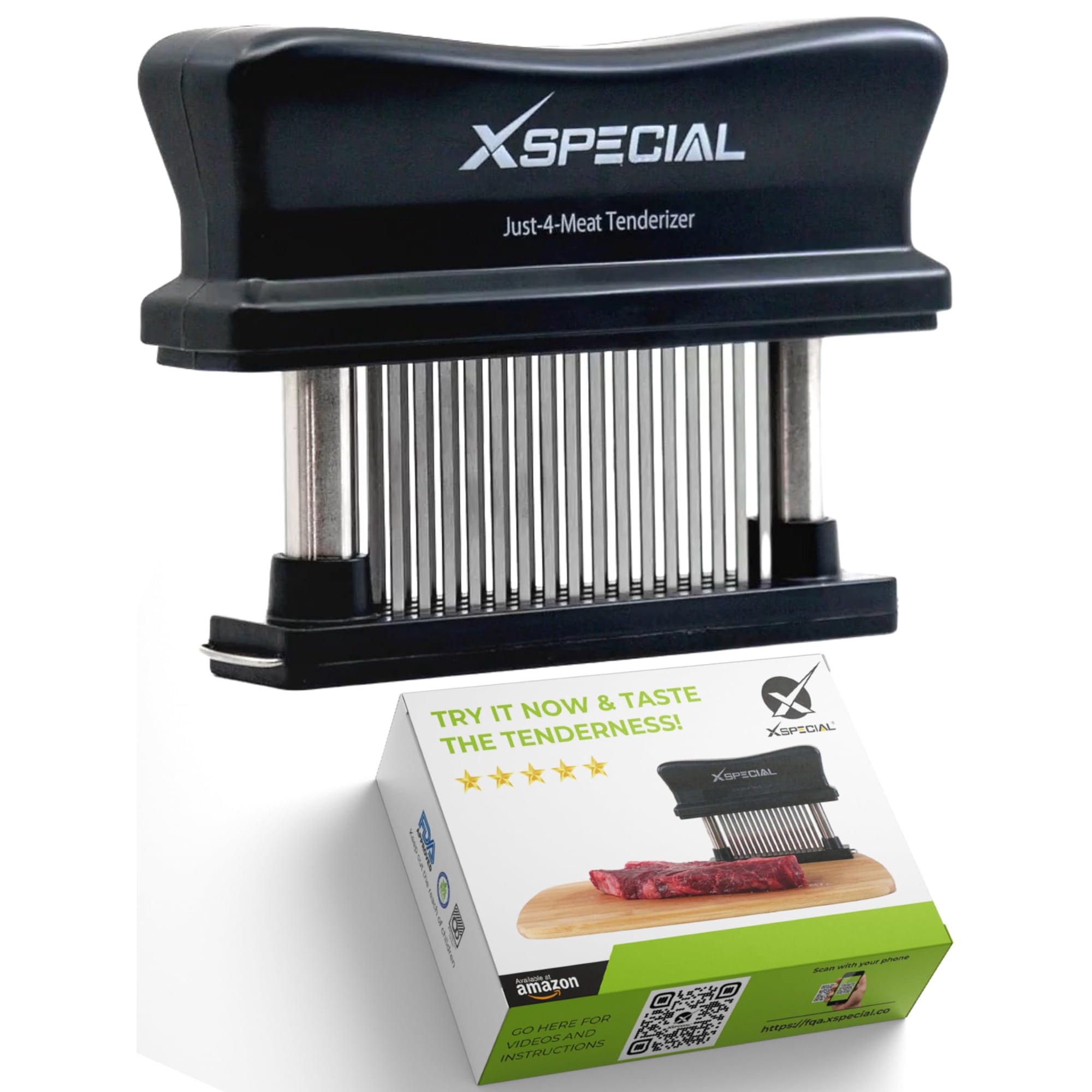 Ablandador De Carne Xspecial, 48 Cuchillas, Acero Inoxidable