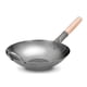 thumbnail image 1 of Wok Craft Wok de acero al carbono martillado a mano, fondo plano, 30 cm con mango, 1 of 7