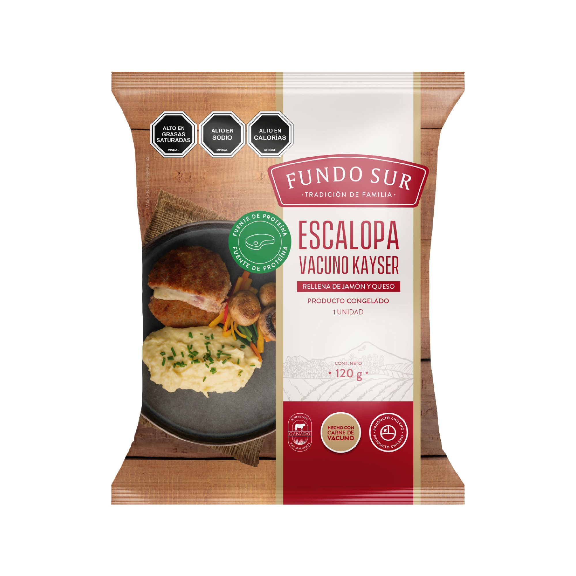 Escalopa Vacuno Kayser 120 g Fundo Sur