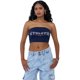 thumbnail image 1 of Peto Mujer Strapless Lettering Navy Corona, 1 of 5
