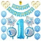 thumbnail image 1 of Globos de feliz cumpleaños, número 1, decoraciones para el primer cumpleaños de niña y niño, suministros para fiestas., 1 of 5
