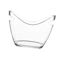 Magideal - Cubo De Hielo Acrílico Multiusos, Soporte Para Enfriar Vino, Recipiente Aislante Para Bebidas, Portátil, Adecuado Para Clubes, Casas, Fiestas Al Aire 4 Litros
