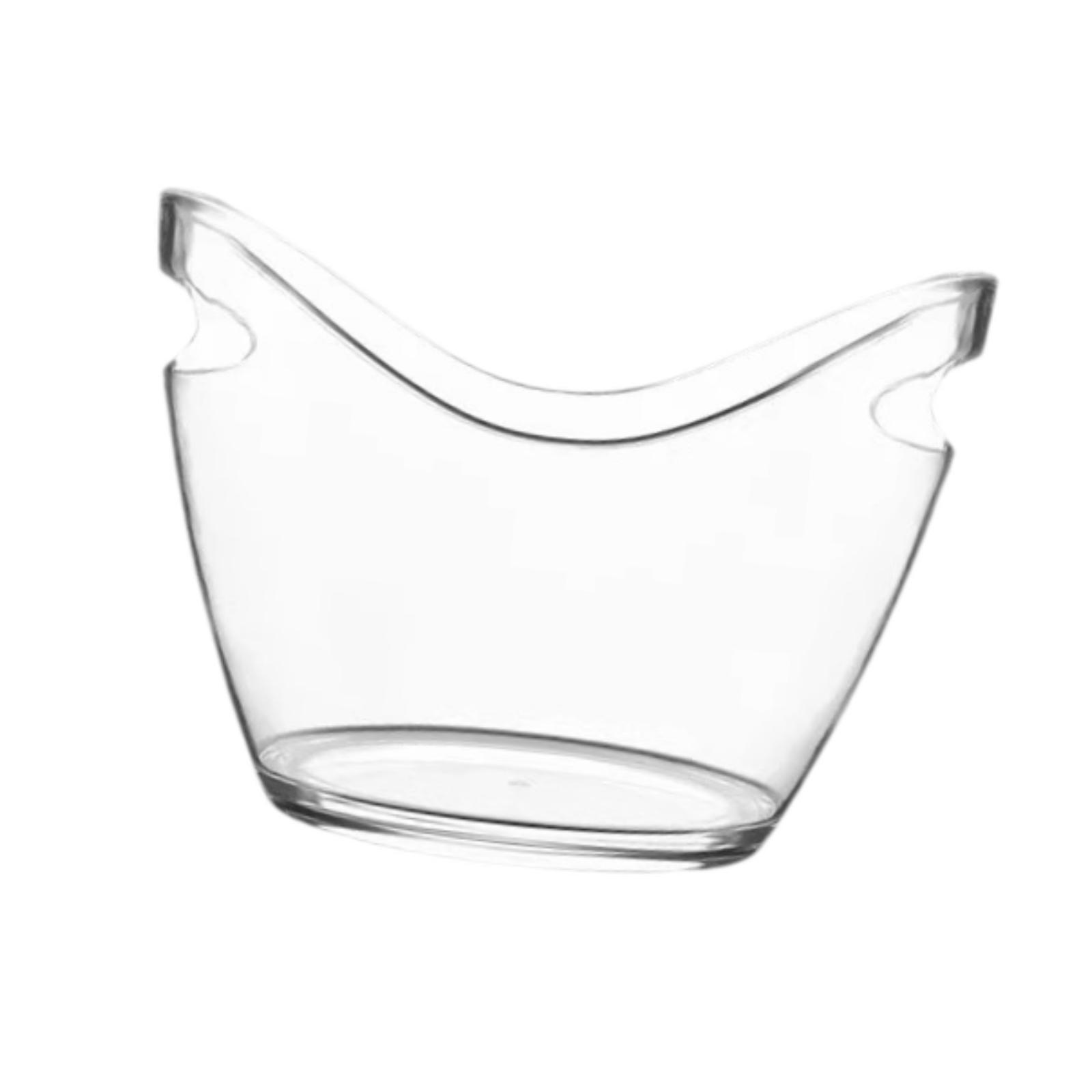 Magideal - Cubo De Hielo Acrílico Multiusos, Soporte Para Enfriar Vino, Recipiente Aislante Para Bebidas, Portátil, Adecuado Para Clubes, Casas, Fiestas Al Aire 4 Litros
