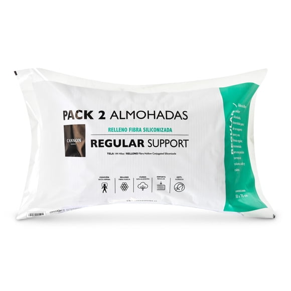 Set de 2 Almohadas Regular Support 50 x 70 cm, 1 Un