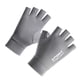 thumbnail image 2 of Hombres Guantes De Seda Helada Verano Protección Solar Antideslizante Pesca Medio Dedo Gris, 2 of 5