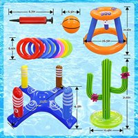 Gemle Juego De Juegos De Juguetes Para Alberca, Aro De Baloncesto Para Alberca, Juego De L Gemle Gemle
