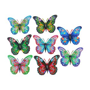 Magideal - 8 Piezas De Mariposas De Metal, Decoraciones Artísticas De Pared, Decoraciones De Pared, Esculturas De Pared Prácticas Resistentes Al Desgaste Para