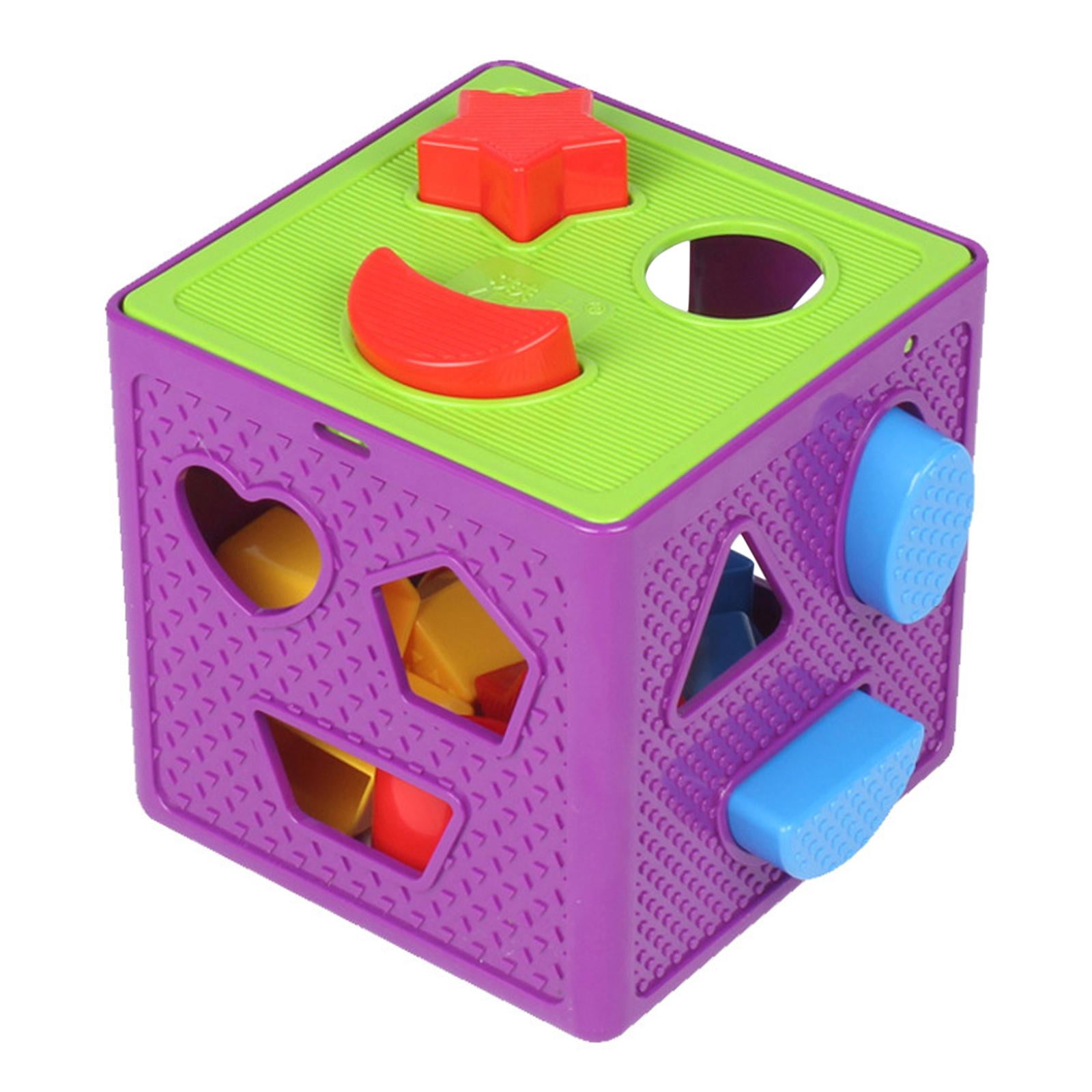 Magideal - Caja De Juguete Con Forma De Cubo Para Clasificar Formas Geométricas, Caja De Cognición, Juguete Clasificador De Bebé, Cubo Colorido Para Bebés, Niños