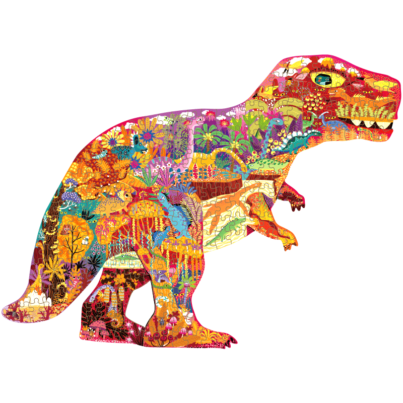 Puzzle 280pcs Con Forma, Dinosaurios Mideer