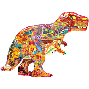 Puzzle 280Pcs Con Forma, Dinosaurios Mideer