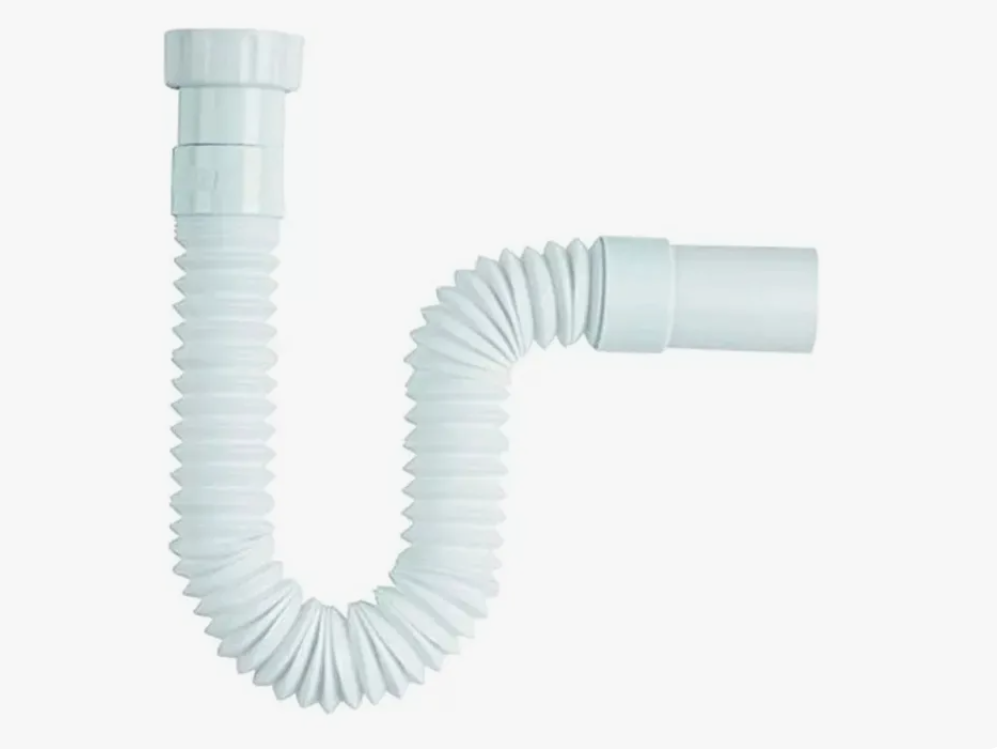 Genérico - Desague Lavamanos Con Sifon Corrugado 1 1/4