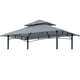 thumbnail image 1 of Toldo para barbacoa ABCCANOPY, 153 x 75 cm, doble nivel, gris, 1 of 9