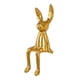 thumbnail image 3 of Estatua De Conejo Sentado De Cerámica, Decoración De Estantería, Color Dorado, 3 of 3