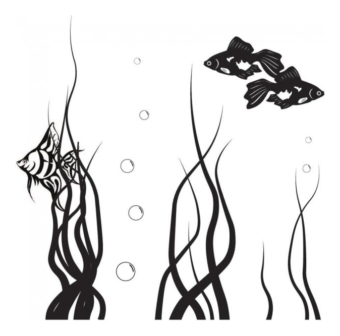 Rienda Libre Graphics - Decomural Tropical Fish Under The Sea Bathroom Ws-40794