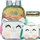 thumbnail image 1 of Cute Cat Sequin Backpacks for Girls School Bag with Lunch Box Pencil Case for Elementary Preschool Students Kids Travel Backpack, 1 of 3