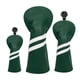 thumbnail image 1 of 3x Golf Wood Head Cover Headcover Con Protector De Etiqueta De Número Intercambiable Verde, 1 of 4