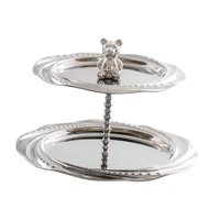 Magideal - Bandeja Para Servir En Capas De Cupcake Con Figuras De Oso Pequeños De La Mano De Obra De La Altura De La Pantalla De Joyería Para Año Nuevo Para Año 24 Cm 28 Cm