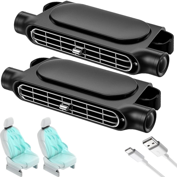 Ventilador portátil para asiento de coche puzoxi, 3 velocidades, alimentado por batería