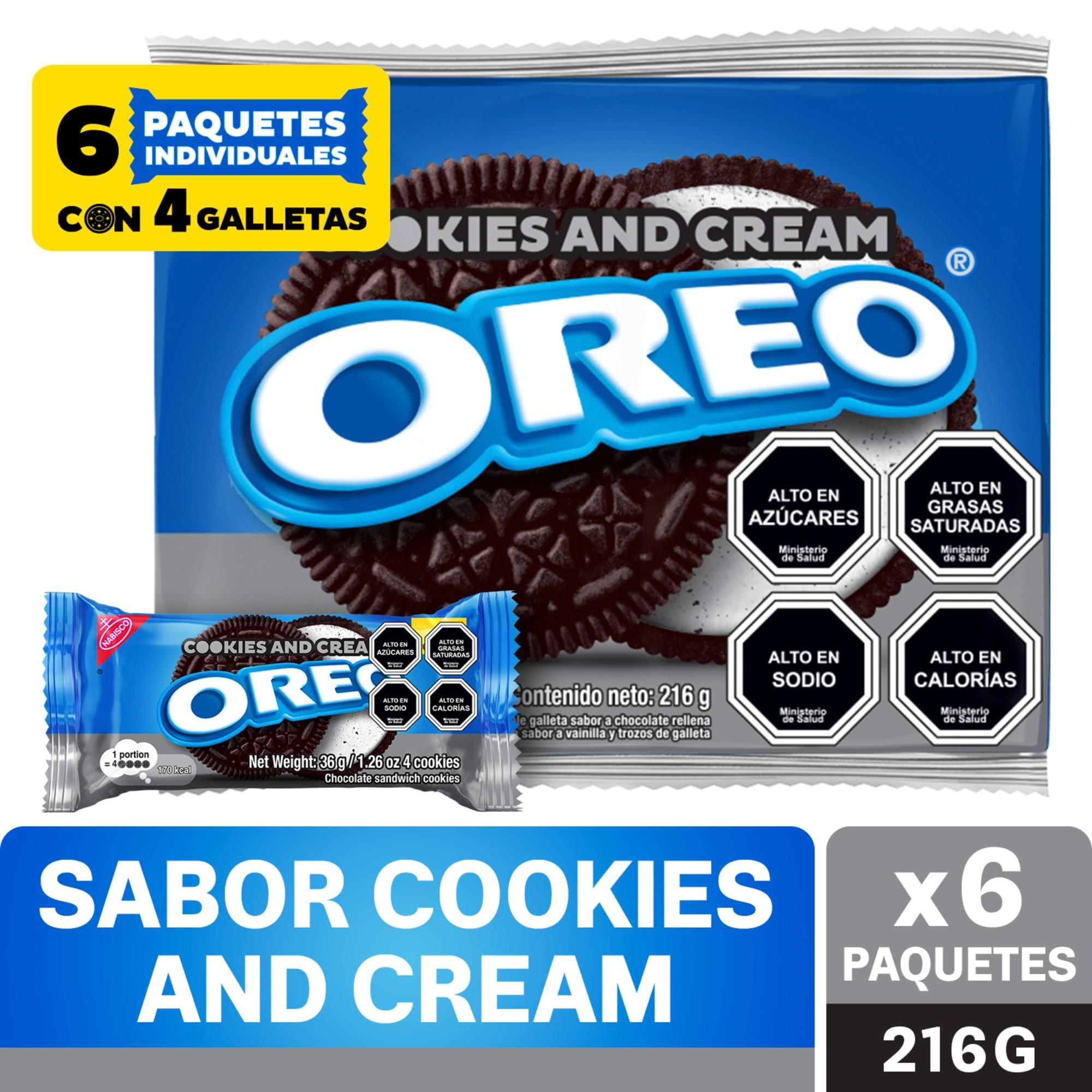 Galleta Pack Cookies & Cream 6 Un x 36 g c/u Oreo