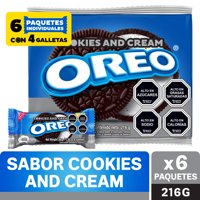 Galleta Pack Cookies & Cream 6 Un X 36 G C/U Oreo