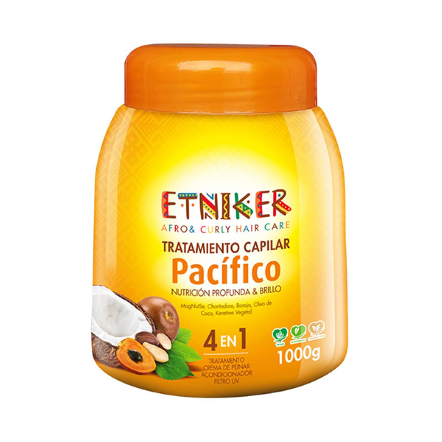 Etniker - Tratamiento Capilar Afro And Curly Pacifico 4 En 1