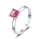 thumbnail image 2 of Anillo de Moissanita para Mujer 1 Uds Corte Princesa Color D VVS1 Anillo de Diamante Blanco/verde/rosa Moissanita Compromiso Aniversario Promesa Anillos de Boda para Mujer con Certificado, 2 of 6