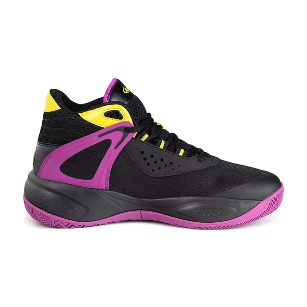 Zapatilla Basketball Hombre Revel Mid Negro Morado AND1