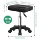 thumbnail image 3 of Taburete Con Ruedas Rectangular Ajustable En Altura Giratorio Negro, 3 of 8