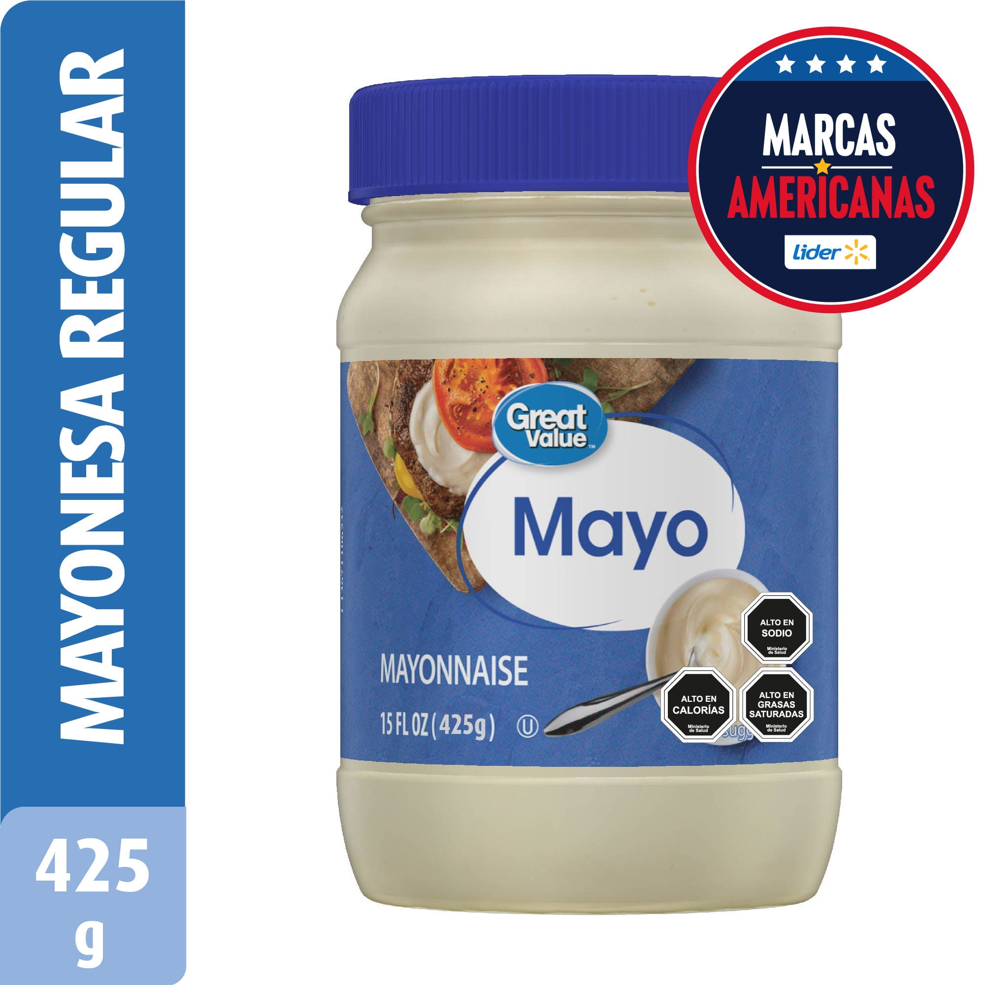 Mayonesa Regular Frasco 425 g Great Value