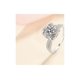 thumbnail image 4 of Anillos de Moissanita de 1-2 Uds para Mujer Corte Redondo Color D VVS1 Anillos de Compromiso de Diamante de Plata Esterlina Anillos de Boda de Moissanita para Mujer con Certificado, 4 of 9
