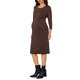 thumbnail image 4 of INSPIRE CHIC Vestido de Trabajo de Maternidad con Mangas 3/4 Semi Formal para Oficina Vestidos de Embarazo con Fruncido XX-Large Marrón, 4 of 6