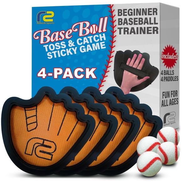 Set de pelotas de béisbol para lanzar y atrapar, Refresh Sports, paquete de 4
